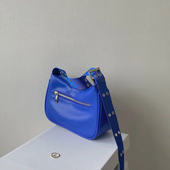 PU Leather Shoulder Bags Women Adjustable Strap Underarm Vintage Flap
