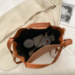 PU Leather Shoulder Bags Women Casual Crossbody Underarm Totes