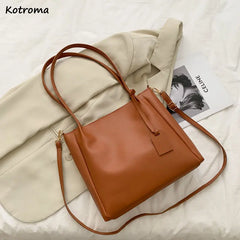 PU Leather Shoulder Bags Women Casual Crossbody Underarm Totes