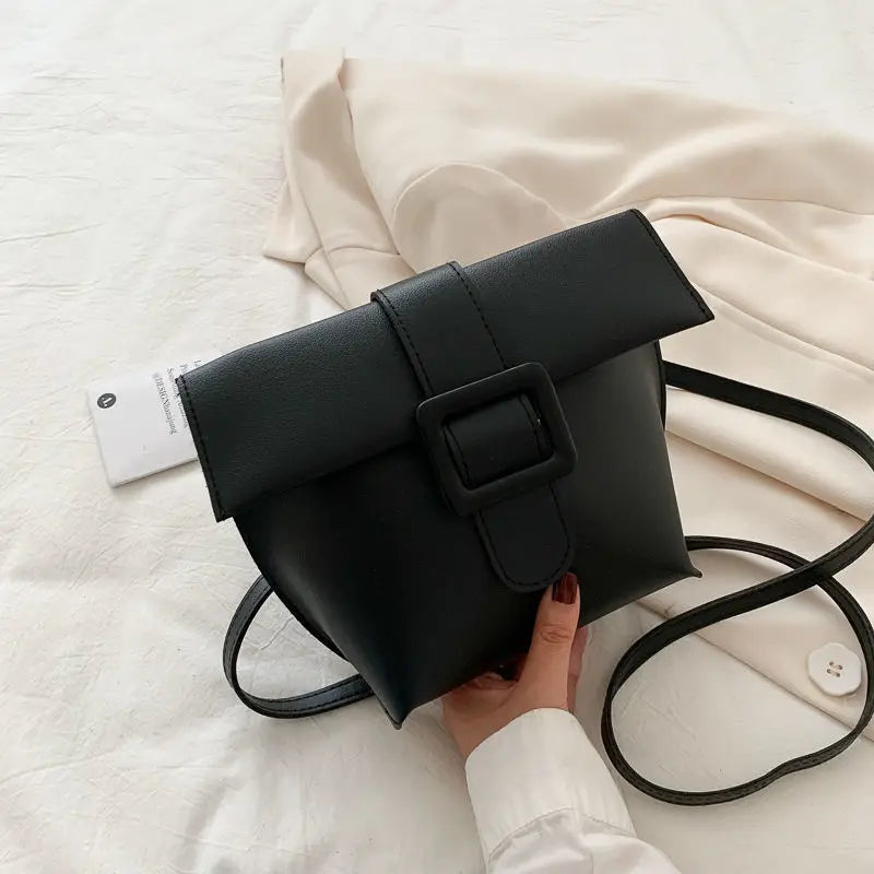 PU Leather Shoulder Bags Women Texture Cross Body Bucket Bag