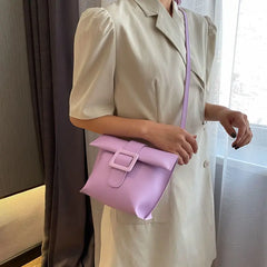 PU Leather Shoulder Bags Women Texture Cross Body Bucket Bag