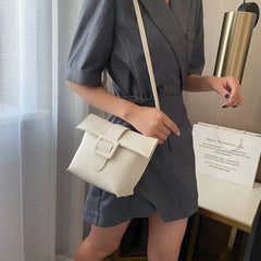 PU Leather Shoulder Bags Women Texture Cross Body Bucket Bag