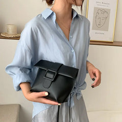 PU Leather Shoulder Bags Women Texture Cross Body Bucket Bag