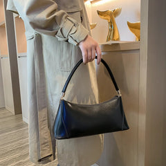 PU Leather Shoulder Bags Women Texture Zipper Underarm Handbags Vinta