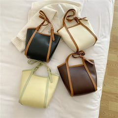 PU Leather Shoulder Bags Women Thread Underarm Composite Bag Large Capacity
