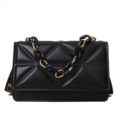 PU Leather Shoulder Bag Women's Casual Flap Crossbody Purse Small Square