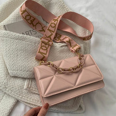 PU Leather Shoulder Bag Women's Casual Flap Crossbody Purse Small Square