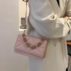 PU Leather Shoulder Bag Women's Casual Flap Crossbody Purse Small Square