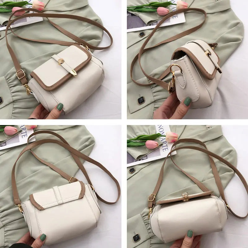 PU Leather Shoulder Crossbody Bags Women's Small Flap Handbag Female Armpit Bag