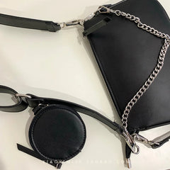 Retro 2 Piece Set PU Leather Shoulder Crossbody Bags for Women