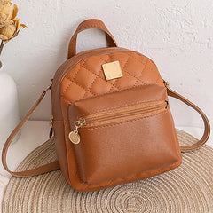 PU Leather Shoulder Mini Small Backpack Ladies School Backpack Bags for Women