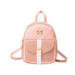 PU Leather Shoulder Mini Backpack Multi-Function Ladies Phone Pouch Pack