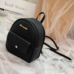 PU Leather Shoulder Mini Backpack Women Teenage Girls Kids Phone Pouch Pack