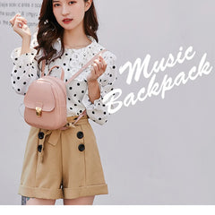 PU Leather Shoulder Mini Small Backpack Women Teenage Multi-Function Phone Pouch