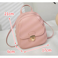 PU Leather Shoulder Mini Small Backpack Women Teenage Multi-Function Phone Pouch