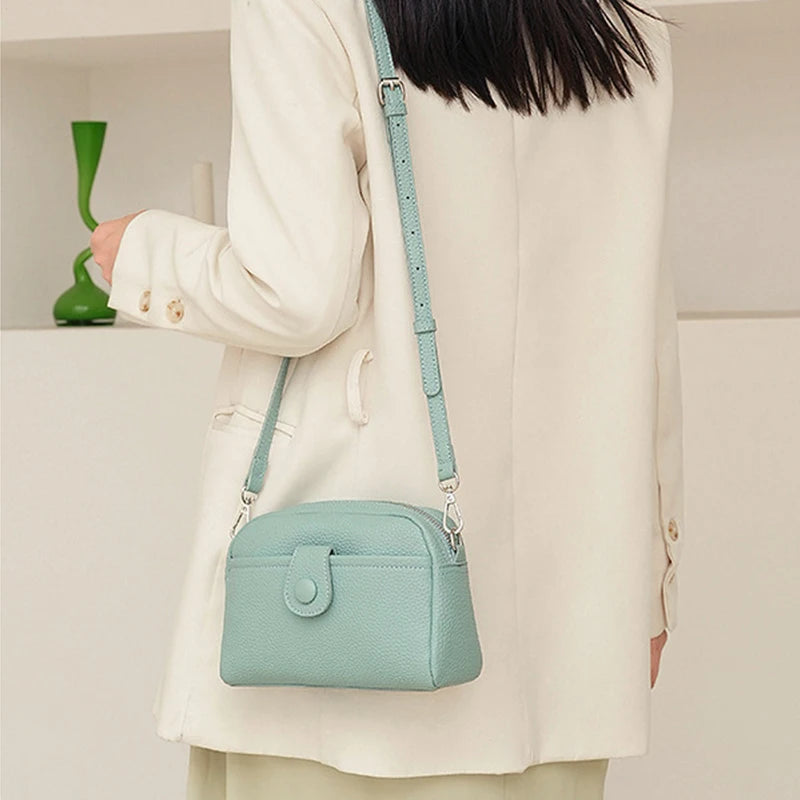 PU Leather Small Shell Crossbody Bag for Women Purse Handbag Phone Satchel