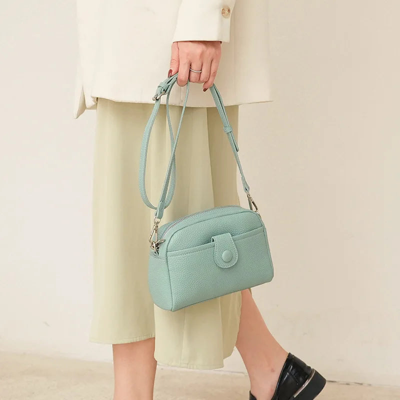 PU Leather Small Shell Crossbody Bag for Women Purse Handbag Phone Satchel
