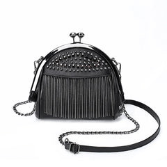 PU Leather Small Shoulder Messenger Bags For Women Chain Rivet Lock Crossbody Ba