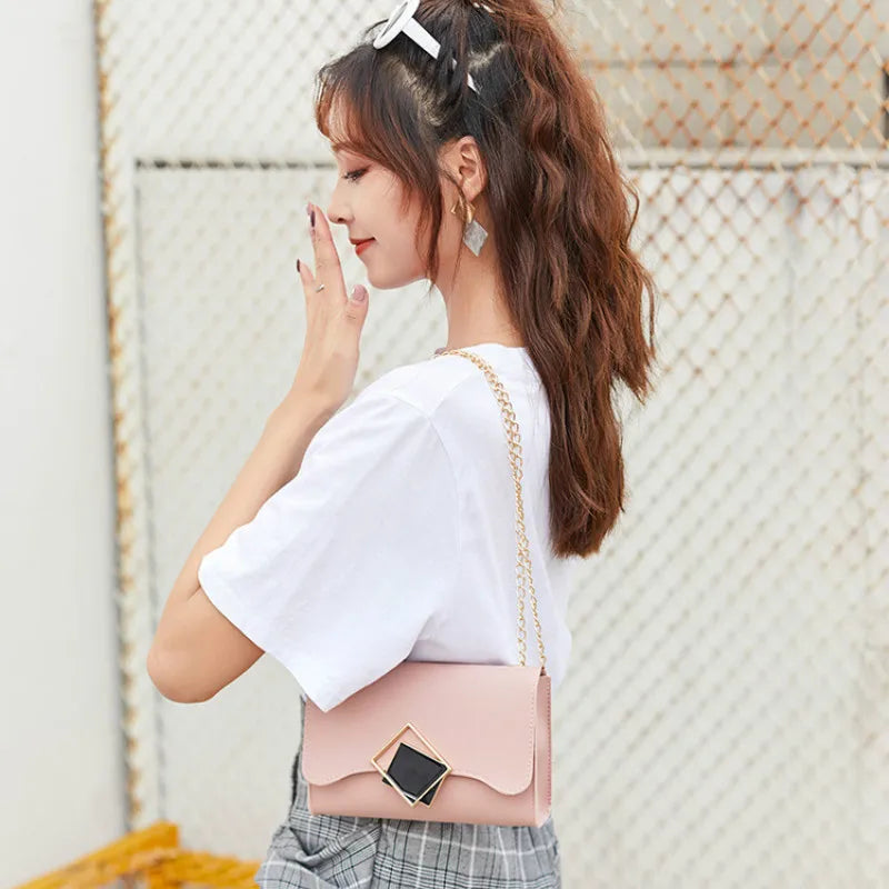 Small Square Crossbody Bag for Women Chain Shoulder Messenger Bag