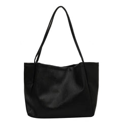 PU Leather Solid Women Shoulder Shopping Bag Casual Ladies Large Capacity Tote H
