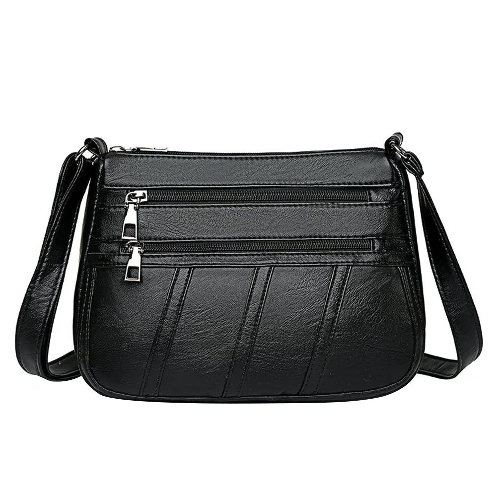 PU Leather Messenger Purse Handbag Women Daily Bag