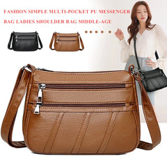 PU Leather Messenger Purse Handbag Women Daily Bag
