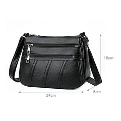 PU Leather Messenger Purse Handbag Women Daily Bag