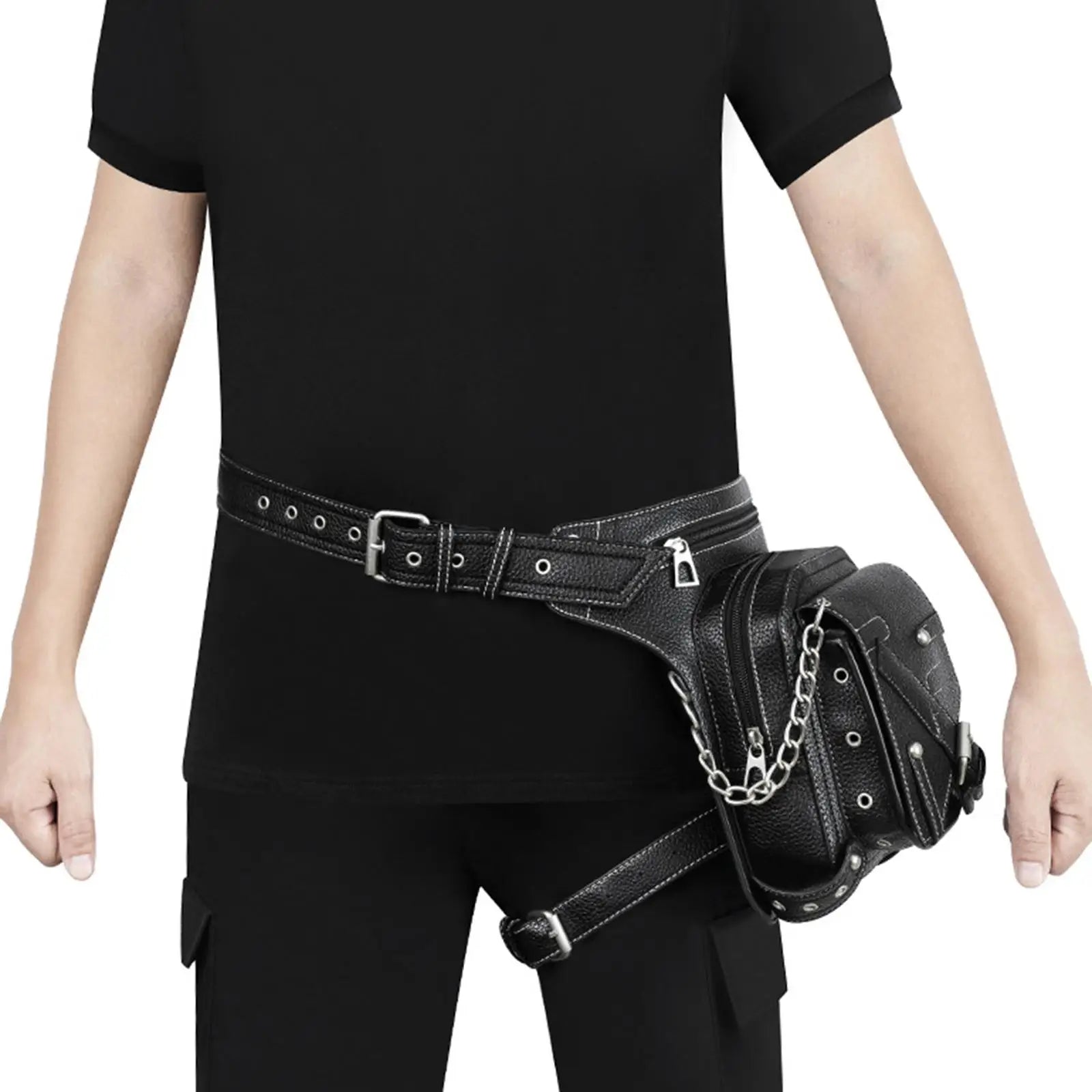 Steampunk Waist Bag Fanny Pack Hip/Thigh Bag Outdoor Vintage Gothic Unisex