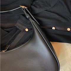 PU Leather Thread Women Shoulder Bags Style Cross Body Zipper Underarm Hobos