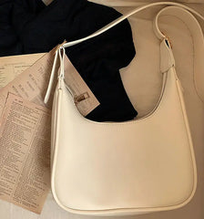 PU Leather Thread Women Shoulder Bags Style Cross Body Zipper Underarm Hobos