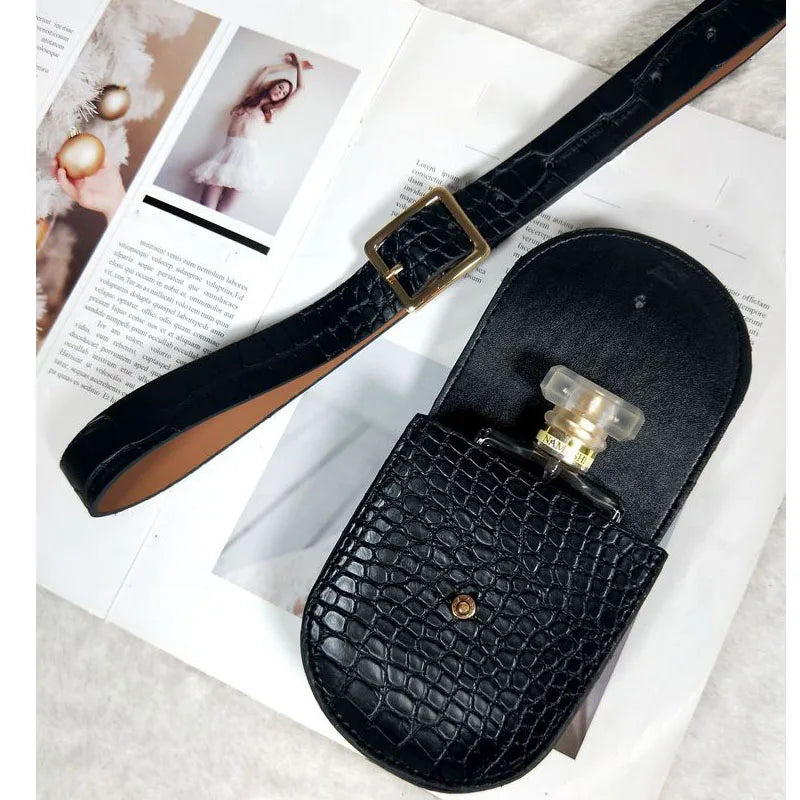 PU Leather Waist Bag Women Fanny Pack Retro Mini Travel Chest Belt Bag
