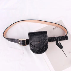 PU Leather Waist Bag Women Fanny Pack Retro Mini Travel Chest Belt Bag