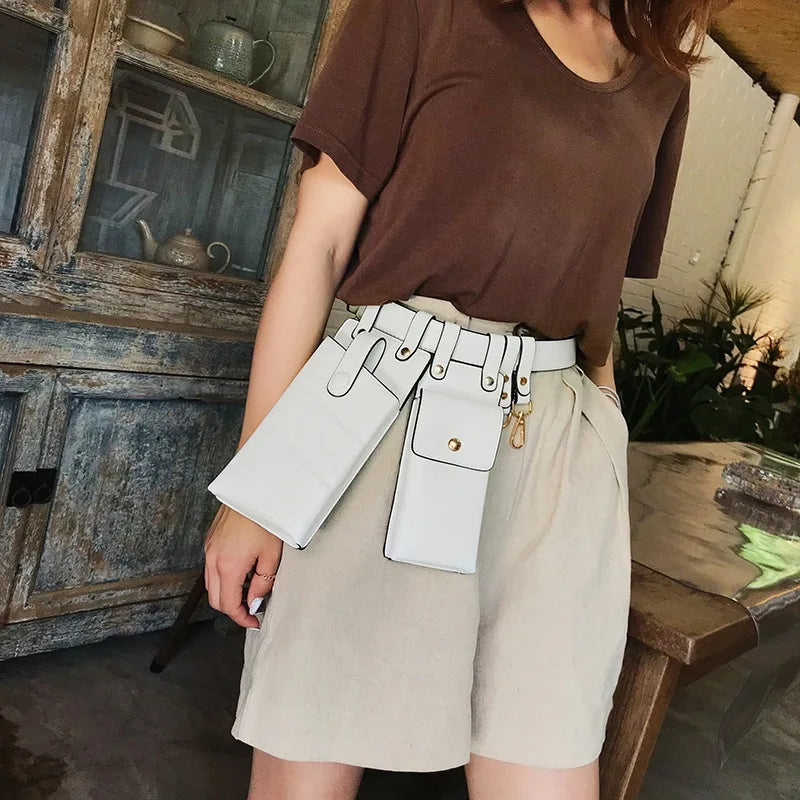PU Leather Waist Bag Women Fanny Pack Crossbody Bags For Women