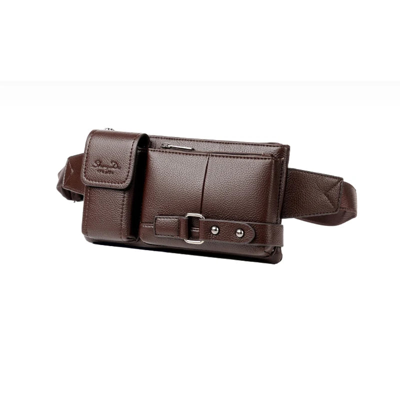 PU Leather Waist Packs Phone Belt Bags Travel Fanny Pack