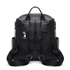 PU Leather Women Backpack Travel Large Capacity School Bags Patchwork Mochila