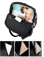 PU Leather Women Backpack Multifunctional Shoulder Bag Student Schoolbags Travel