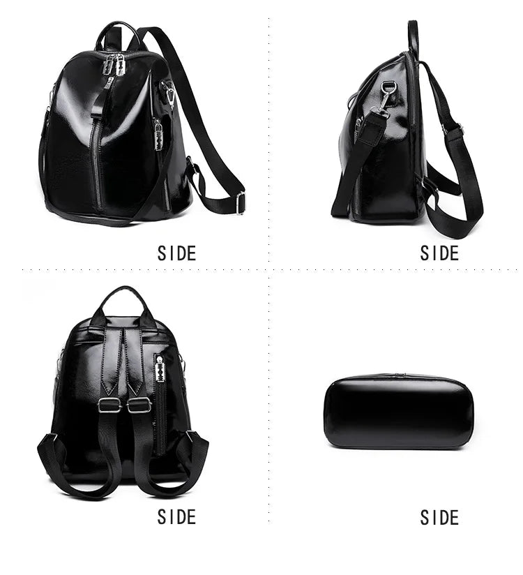 PU Leather Women Backpack Multifunctional Shoulder Bag Student Schoolbags Travel