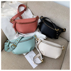 PU Leather Women Bag Waist Fanny Pack Belt Bum Hip Belly Cross Body