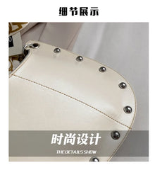 PU Leather Women Handbags Shopper Purse Casual Rivets Crossbody Bags