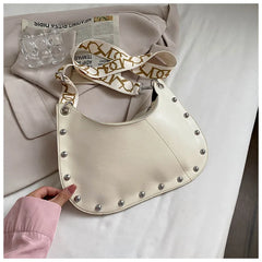 PU Leather Women Handbags Shopper Purse Casual Rivets Crossbody Bags