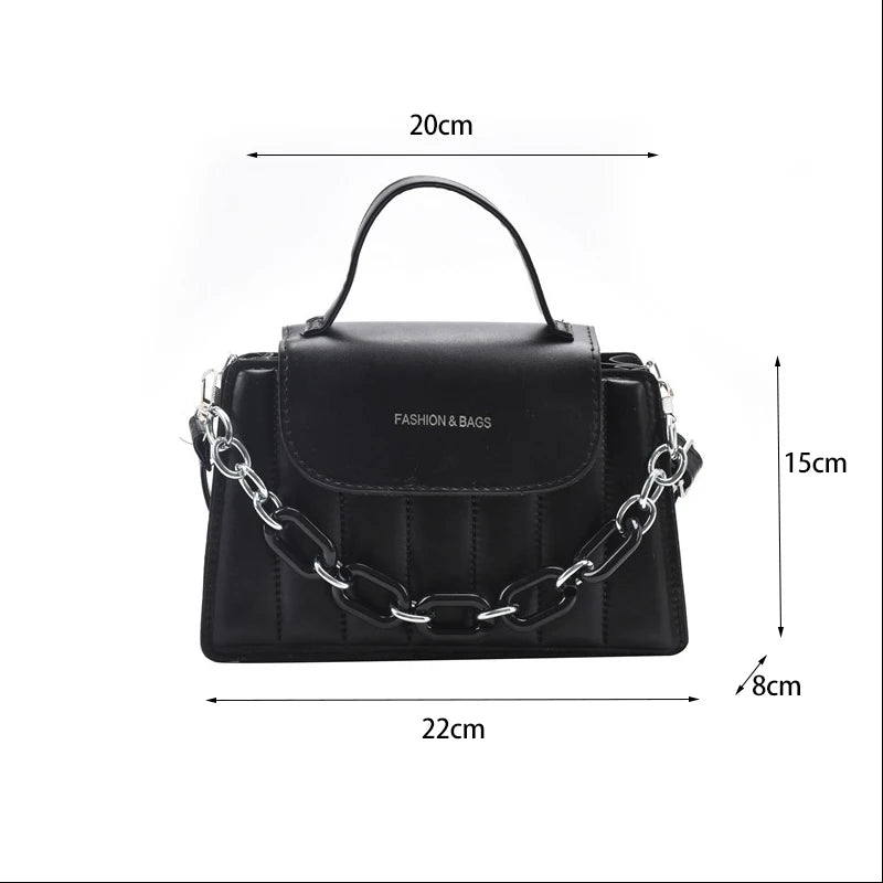 PU Leather Women Bags Girls Female Shopper Casual Chain Purses