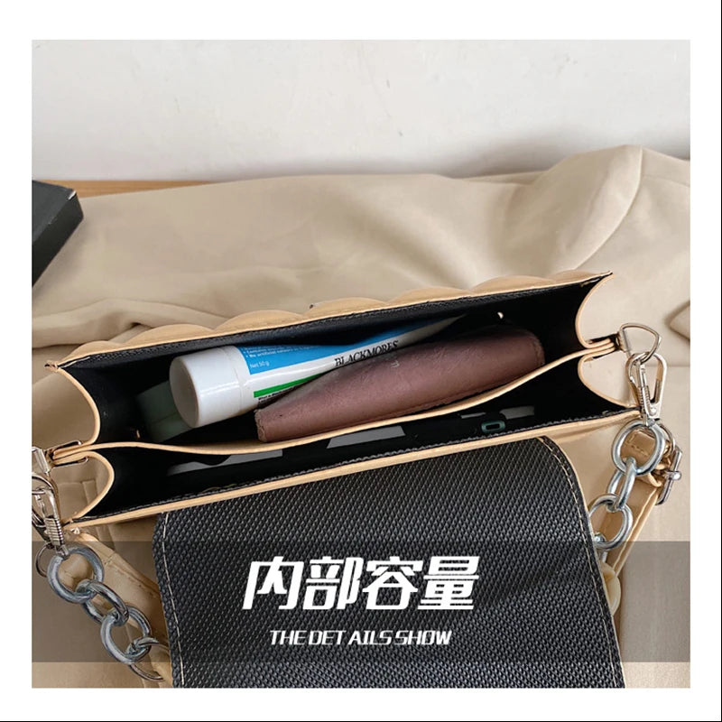 PU Leather Women Bags Girls Female Shopper Casual Chain Purses