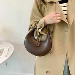 Vintage PU Leather Women Handbag Double Zipper Shoulder Bag