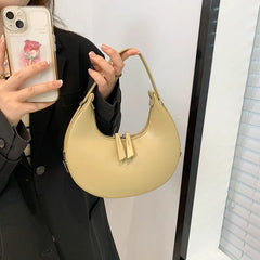 Vintage PU Leather Women Handbag Double Zipper Shoulder Bag