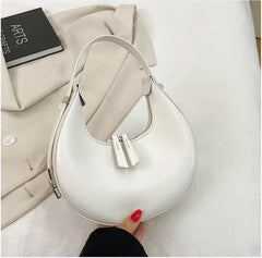 Vintage PU Leather Women Handbag Double Zipper Shoulder Bag