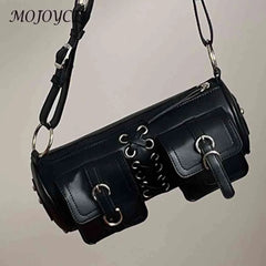 Soft PU Leather Women Messenger Bag Bandage Crossbody Bag