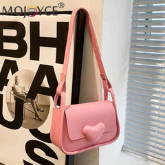 PU Leather Women Messenger Bag Love Clasp Crossbody Bag
