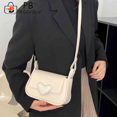 PU Leather Women Messenger Bag Solid Flap Female Commute Bag