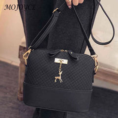 PU Leather Women Shoulder Bag Female Purse Deer Pendant Handbags