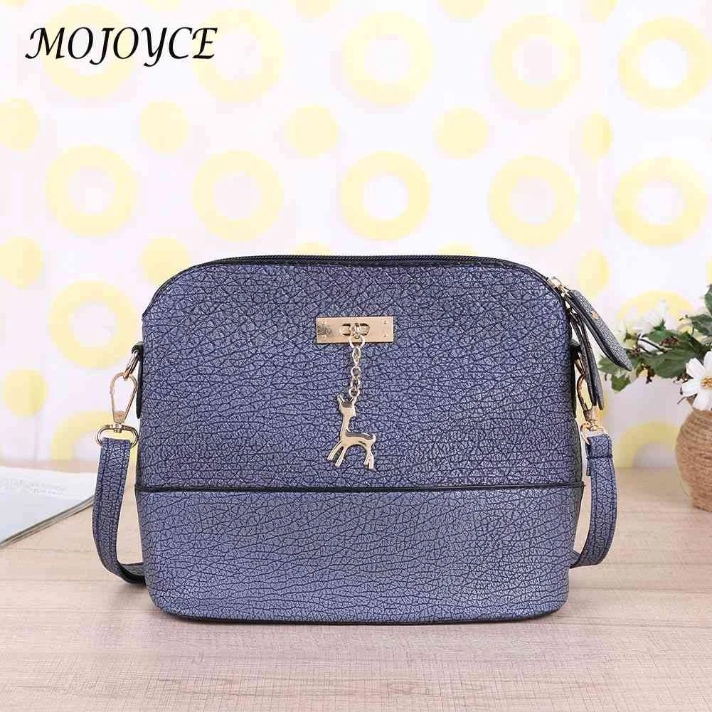 PU Leather Women Shoulder Bag Female Purse Deer Pendant Handbags